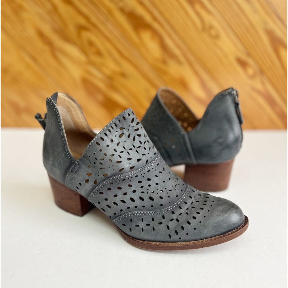 Sofft Wyoming Leather Ankle Bootie Laser Cut Perforated